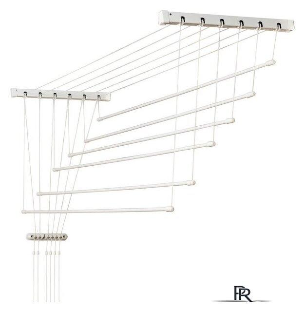 Сушилка для белья Comfort Alumin Потолочная 6 прутьев 170 см стальная (с металлическим креплением) - Изображение №1 — Интернет-магазин ПроЗаказ