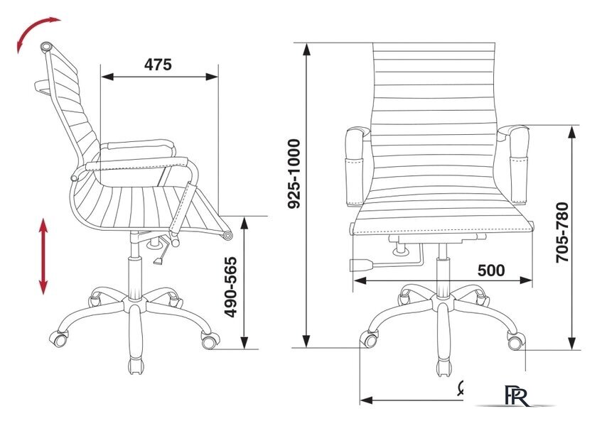 Офисное кресло Бюрократ CH-883-LOW/IVORY (бежевый) - Изображение №5 — Интернет-магазин ПроЗаказ