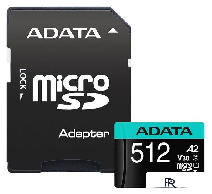 Карта памяти ADATA Premier Pro AUSDX512GUI3V30SA2-RA1 microSDXC 512GB (с адаптером) - Изображение №1 — Интернет-магазин ПроЗаказ