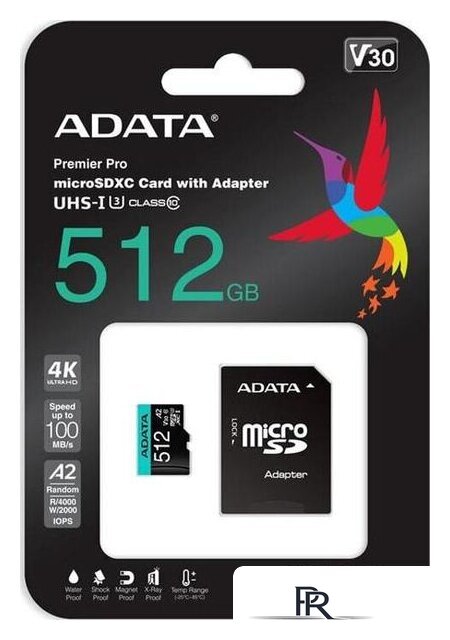 Карта памяти ADATA Premier Pro AUSDX512GUI3V30SA2-RA1 microSDXC 512GB (с адаптером) - Изображение №4 — Интернет-магазин ПроЗаказ