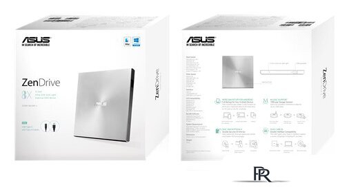 Оптический привод ASUS ZenDrive U9M SDRW-08U9M-U (серебристый) - Изображение №6 — Интернет-магазин ПроЗаказ