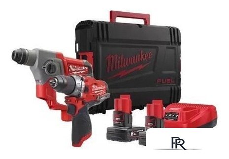  Milwaukee 4933459813 (шуруповерт, перфоратор, 2 АКБ, кейс) - Изображение №1 — Интернет-магазин ПроЗаказ