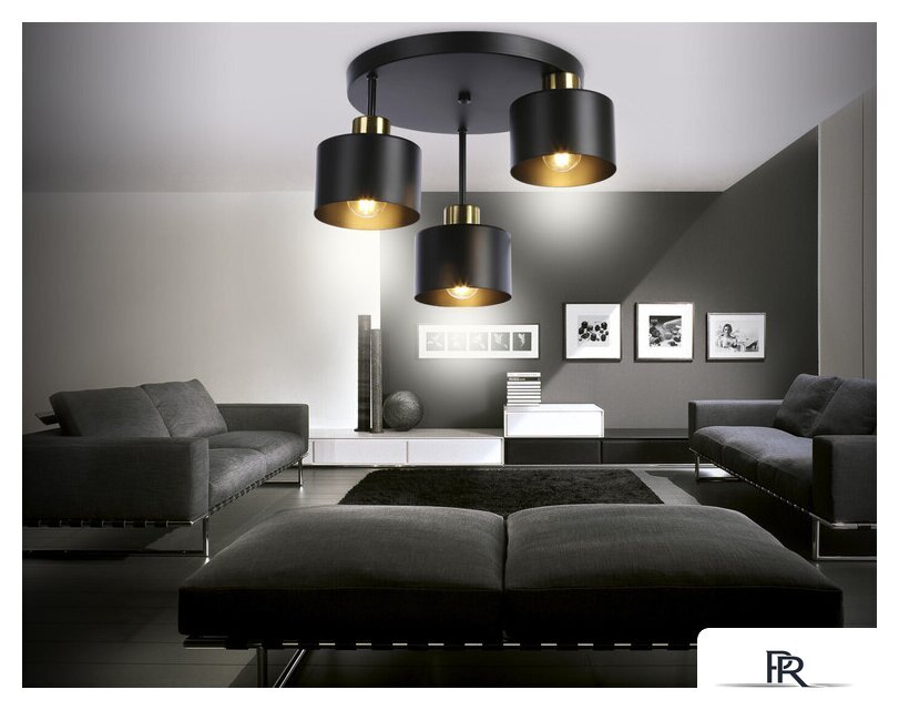 Люстра средней высоты Ambrella light Traditional TR8121/3 BK/BS (черный/латунь) - Изображение №4 — Интернет-магазин ПроЗаказ