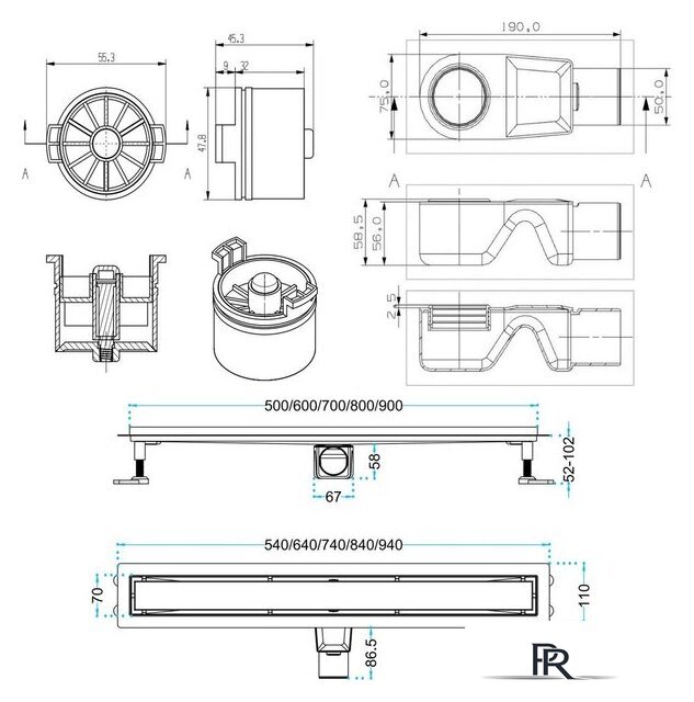 Трап/канал Aquabath Line AB010-SS-800 - Изображение №2 — Интернет-магазин ПроЗаказ