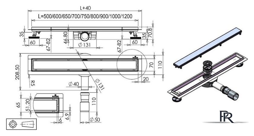 Трап/канал Roxen Supra Gold 91050-60GB - Изображение №20 — Интернет-магазин ПроЗаказ