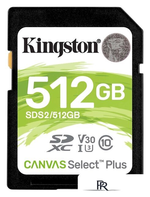 Карта памяти Kingston Canvas Select Plus SDXC 512GB SDS2/512GB - Изображение №1 — Интернет-магазин ПроЗаказ