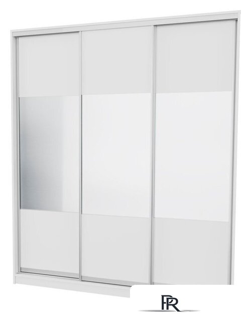 Шкаф-купе Рэйгрупп 233 BBX Elgon РГ-01.01 (белый премиум/белый премиум/хром) - Изображение №1 — Интернет-магазин ПроЗаказ