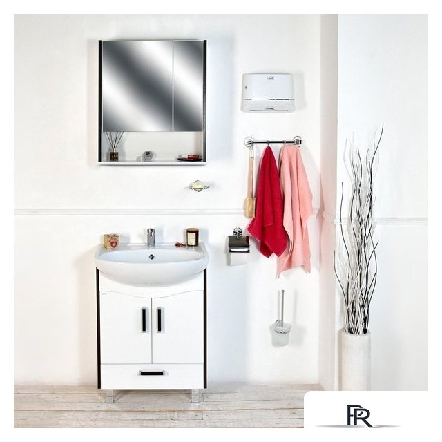  Doratiz Шкаф с зеркалом Doratiz Астра 60 2711.048 (белый/венге) - Изображение №6 — Интернет-магазин ПроЗаказ