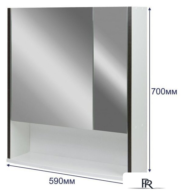  Doratiz Шкаф с зеркалом Doratiz Астра 60 2711.048 (белый/венге) - Изображение №10 — Интернет-магазин ПроЗаказ