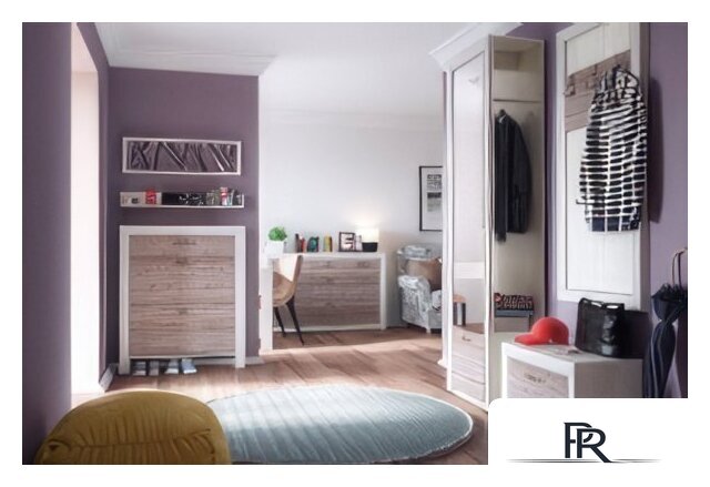 Шкаф-пенал Anrex Olivia 1DZ (вудлайн крем/дуб анкора) - Изображение №3 — Интернет-магазин ПроЗаказ