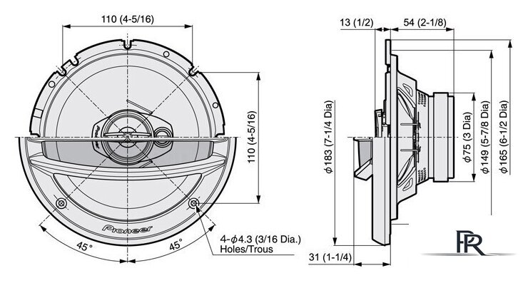Коаксиальная АС Pioneer TS-A2013i - Изображение №2 — Интернет-магазин ПроЗаказ