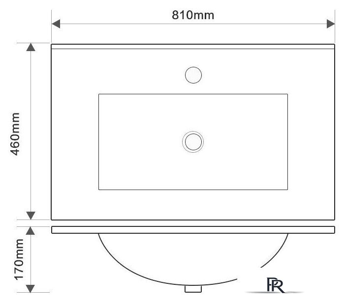  ЗОВ Тумба с умывальником Дион 80 D80LWP0M9003MKV5-OL80 (белый матовый) - Изображение №6 — Интернет-магазин ПроЗаказ