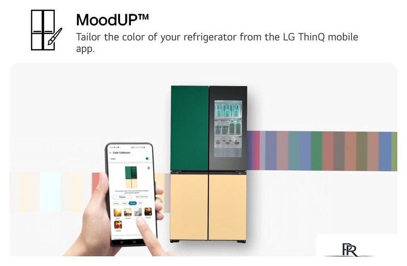 Четырёхдверный холодильник LG MoodUP GMV960NNME - Изображение №3 — Интернет-магазин ПроЗаказ