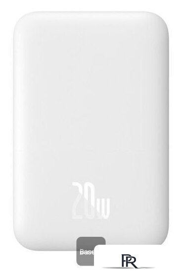 Внешний аккумулятор Baseus Magnetic Mini Wireless Fast Charging Power Bank 20W 6000mAh (белый) - Изображение №2 — Интернет-магазин ПроЗаказ