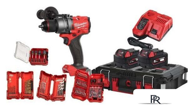 Ударная дрель-шуруповерт Milwaukee M18 FUEL Promo FPD3100P-502P 4933498240 (с 2-мя АКБ 5 Ач, кейс, набор оснастки) - Изображение №1 — Интернет-магазин ПроЗаказ