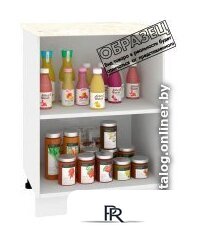 Шкаф напольный Кортекс-мебель Корнелия Лира НШ60р (венге/марсель) - Изображение №4 — Интернет-магазин ПроЗаказ