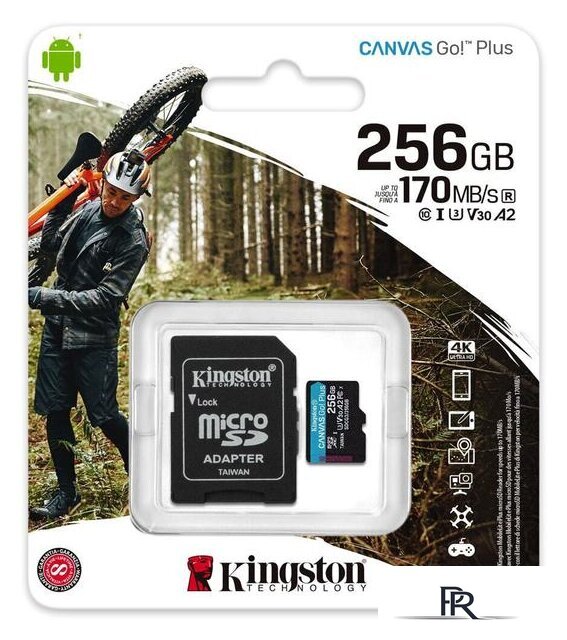 Карта памяти Kingston Canvas Go! Plus microSDXC 256GB SDCG3/256GB (с адаптером) - Изображение №4 — Интернет-магазин ПроЗаказ