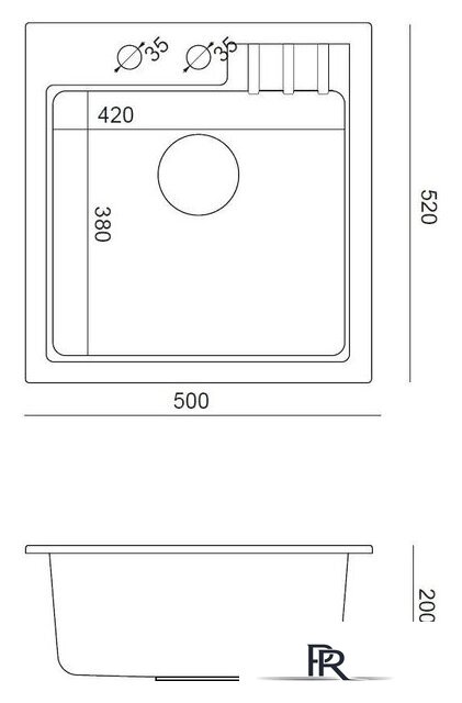Кухонная мойка Quadron HCQP5052BLMPC - Изображение №3 — Интернет-магазин ПроЗаказ