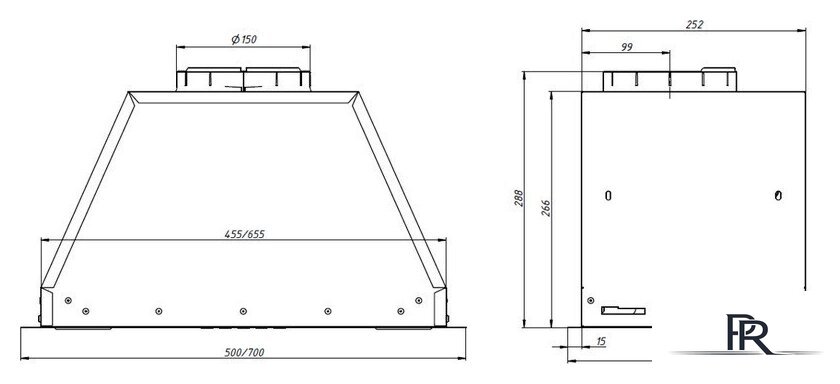 Кухонная вытяжка Franke Vera SS 72 305.0712.220 - Изображение №7 — Интернет-магазин ПроЗаказ