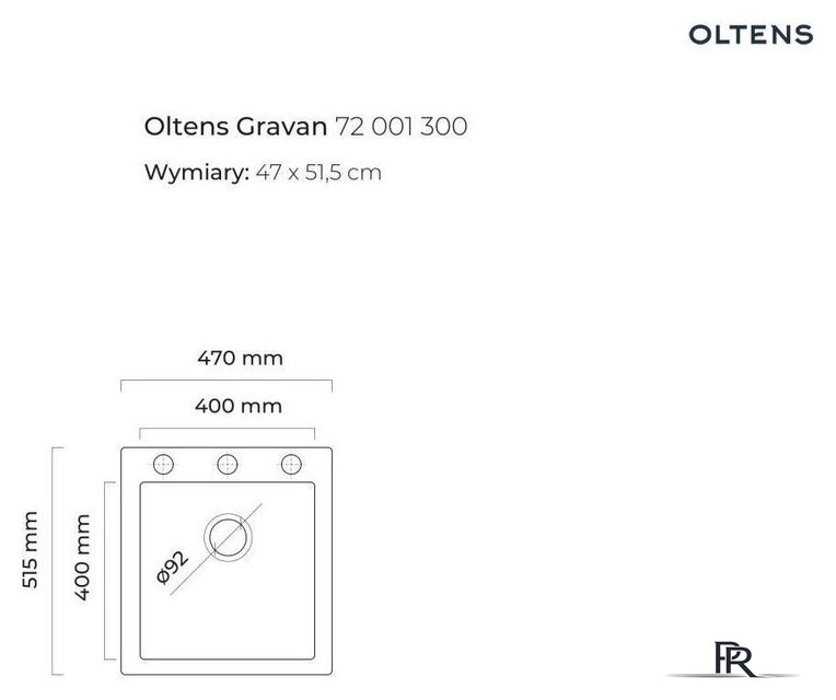 Кухонная мойка Oltens Gravan 72001300 - Изображение №2 — Интернет-магазин ПроЗаказ