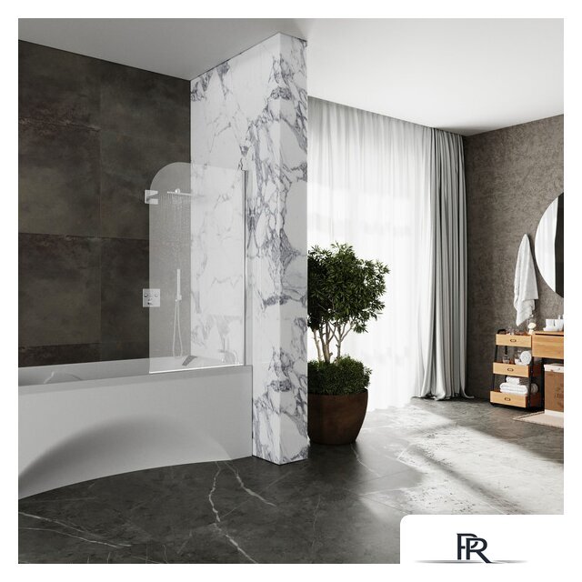 Стеклянная шторка для ванны Roxen Brimen 52010-80 80х140 - Изображение №5 — Интернет-магазин ПроЗаказ