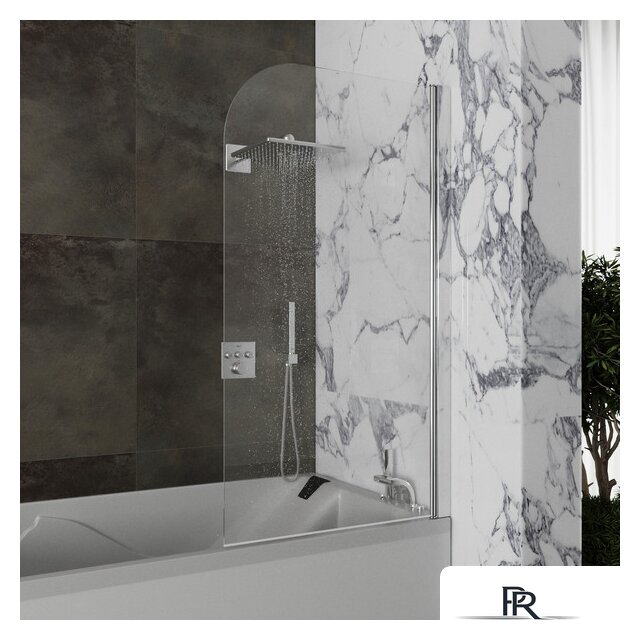 Стеклянная шторка для ванны Roxen Brimen 52010-80 80х140 - Изображение №1 — Интернет-магазин ПроЗаказ