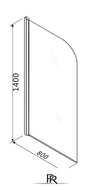 Стеклянная шторка для ванны Roxen Brimen 52010-80 80х140 - Изображение №7 — Интернет-магазин ПроЗаказ