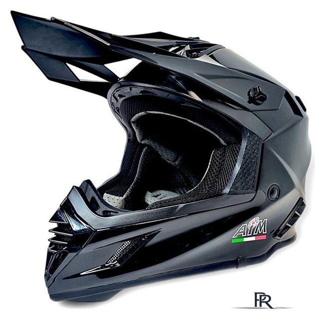 Мотошлем AIM RH855 Fiber Glass RH855-001-M (M, черный глянец) - Изображение №1 — Интернет-магазин ПроЗаказ
