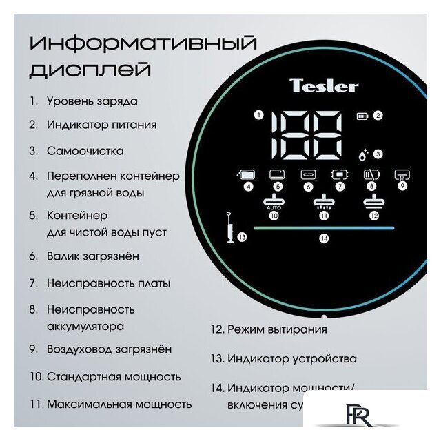 Вертикальный моющий пылесос Tesler Pure Storm WD-7500 - Изображение №19 — Интернет-магазин ПроЗаказ