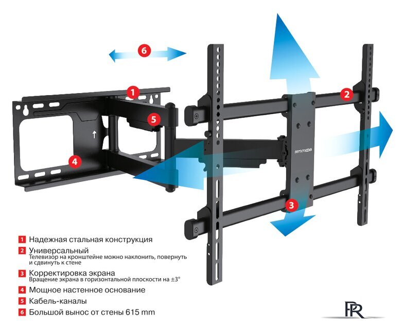 Кронштейн для телевизора Arm Media PARAMOUNT-60 - Изображение №2 — Интернет-магазин ПроЗаказ