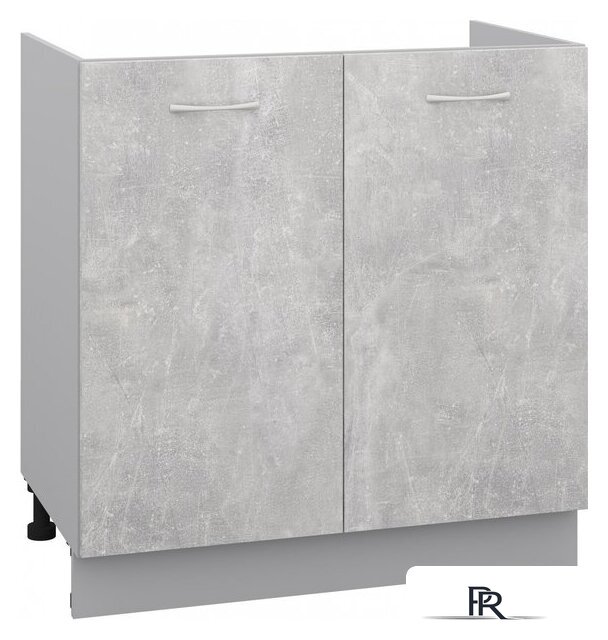 Шкаф напольный Кортекс-мебель Корнелия Лира НШ80м (ателье светлый) - Изображение №1 — Интернет-магазин ПроЗаказ