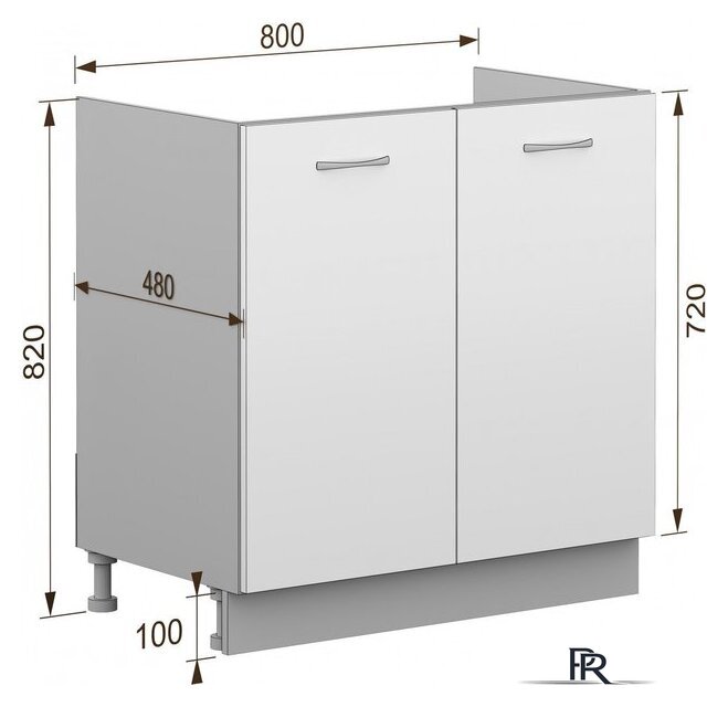 Шкаф напольный Кортекс-мебель Корнелия Лира НШ80м (ателье светлый) - Изображение №3 — Интернет-магазин ПроЗаказ