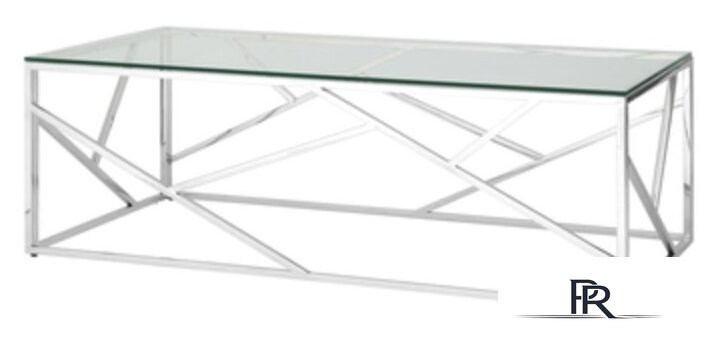 Журнальный столик Stool Group Арт Деко 120x60 ECT-015 (прозрачное стекло/сталь серебристый) - Изображение №1 — Интернет-магазин ПроЗаказ