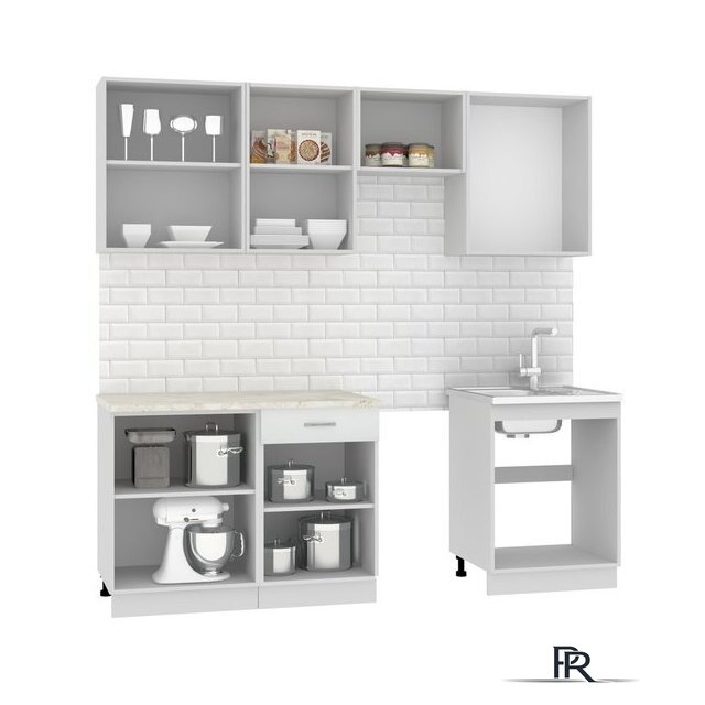 Готовая кухня Mio Tesoro Экстра-лайт 2.2 (белый/королевский опал) - Изображение №3 — Интернет-магазин ПроЗаказ