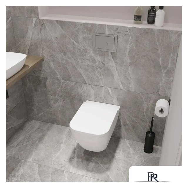 Унитаз подвесной Lauter Nuremberg 21811 + 21901002 (белый, с кнопкой смыва 219704J черный) - Изображение №13 — Интернет-магазин ПроЗаказ