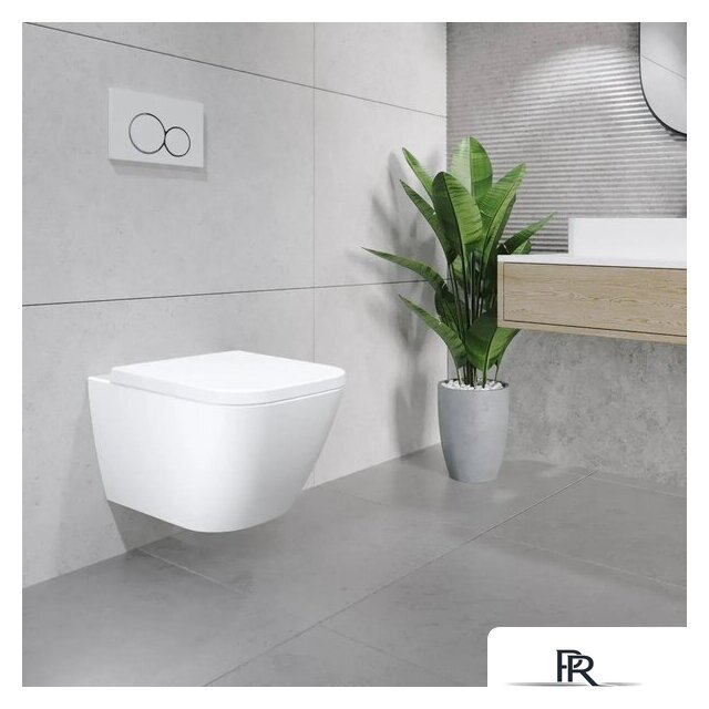 Унитаз подвесной Lauter Nuremberg 21811 + 21901002 (белый, с кнопкой смыва 219704J черный) - Изображение №18 — Интернет-магазин ПроЗаказ