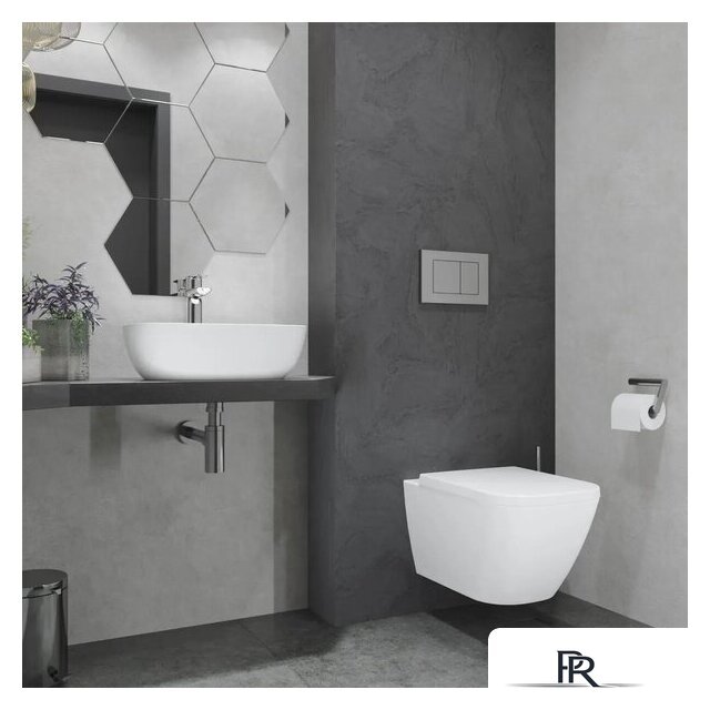 Унитаз подвесной Lauter Nuremberg 21811 + 21901002 (белый, с кнопкой смыва 219704J черный) - Изображение №25 — Интернет-магазин ПроЗаказ