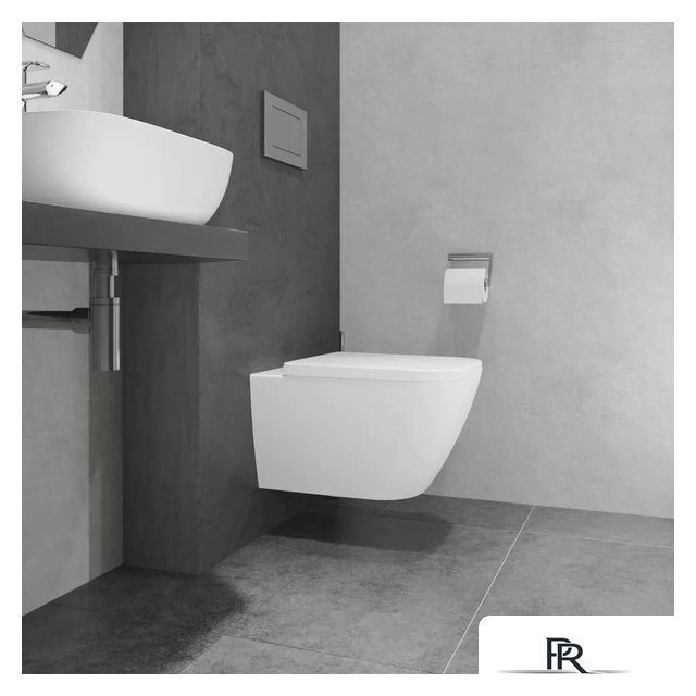 Унитаз подвесной Lauter Nuremberg 21811 + 21901002 (белый, с кнопкой смыва 219704J черный) - Изображение №11 — Интернет-магазин ПроЗаказ