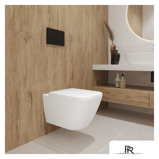 Унитаз подвесной Lauter Nuremberg 21811 + 21901002 (белый, с кнопкой смыва 219704J черный) - Изображение №22 — Интернет-магазин ПроЗаказ