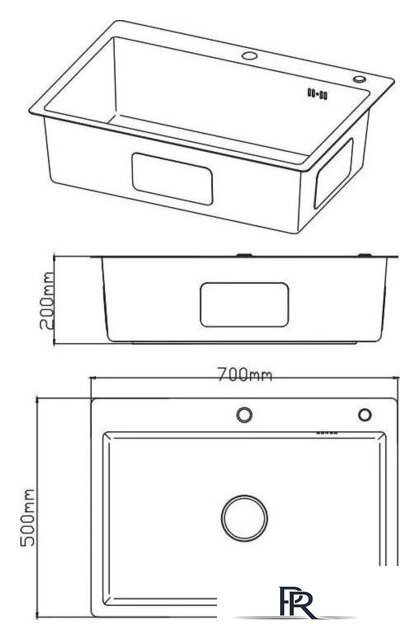 Кухонная мойка Diadonna S7050-2 - Изображение №3 — Интернет-магазин ПроЗаказ