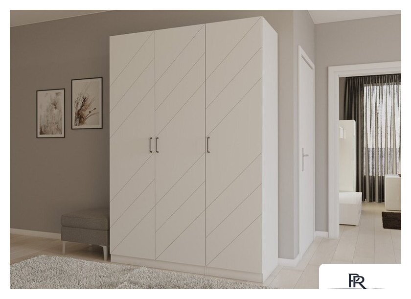 Шкаф распашной Интермебель Марсель-3 МР 01-03-MN (белый софт) - Изображение №3 — Интернет-магазин ПроЗаказ