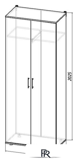 Шкаф распашной Интермебель К-001 (дуб венге) - Изображение №2 — Интернет-магазин ПроЗаказ