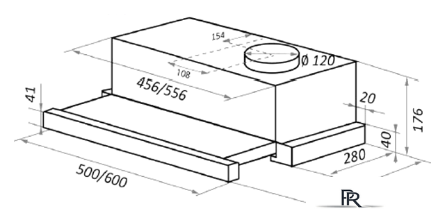 Кухонная вытяжка HOMSair Flat 50 (белый) - Изображение №2 — Интернет-магазин ПроЗаказ