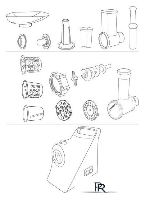 Мясорубка Redmond (Редмонд) RMG-1244-6 - Изображение №3 — Интернет-магазин ПроЗаказ