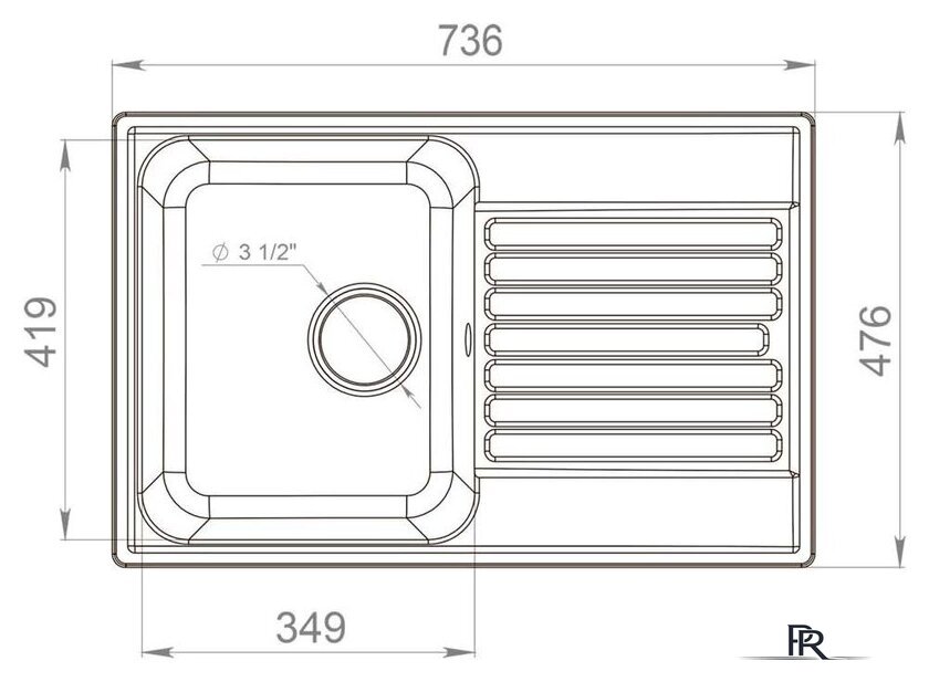 Кухонная мойка Reflexion Bolero RF0574GR - Изображение №7 — Интернет-магазин ПроЗаказ