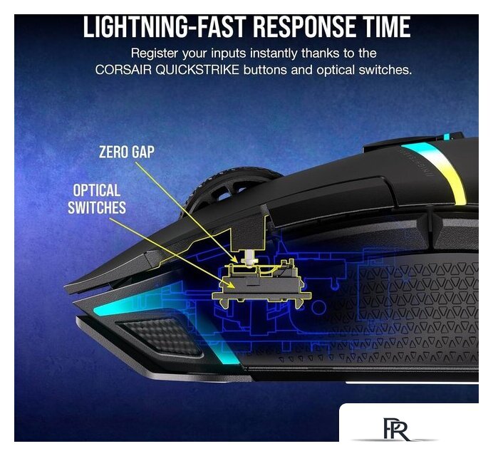 Игровая мышь Corsair Nightsabre Wireless RGB - Изображение №6 — Интернет-магазин ПроЗаказ