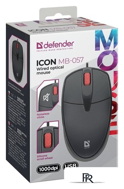 Мышь Defender Icon MB-057 (черный) - Изображение №4 — Интернет-магазин ПроЗаказ