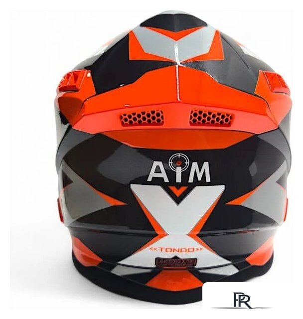 Мотошлем AIM RH855 Fiber Glass Tondo RH855T-OBW-S (S, оранжевый/черный/белый) - Изображение №4 — Интернет-магазин ПроЗаказ