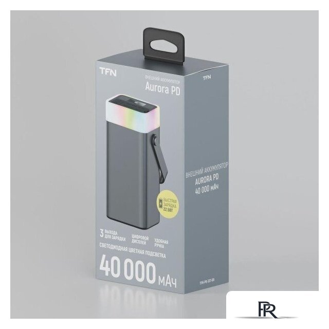 Внешний аккумулятор TFN Apollo RGB 22.5W 40000mAh (серый) - Изображение №6 — Интернет-магазин ПроЗаказ
