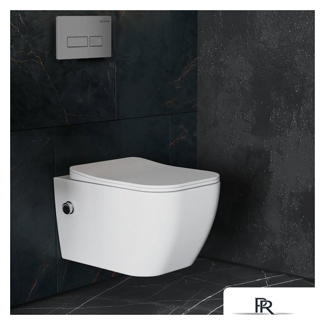 Унитаз подвесной Roxen Cube Bidet One Rimless 6 в 1 StounFix Dual Fresh 608961 (кнопка: матовая) - Изображение №10 — Интернет-магазин ПроЗаказ